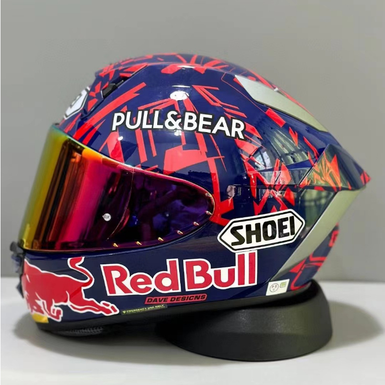 SHOEI X15 Red Bull Eighth Generation Full Face Motorcycle Helmet Fall ...