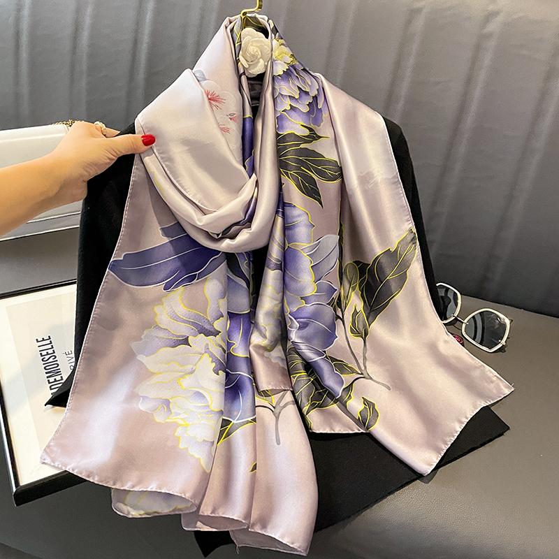 thumbnail image 2 of Women's Long Lace Scarf - Imitated Silk Chiffon Shawl & Wrap 2 of 12