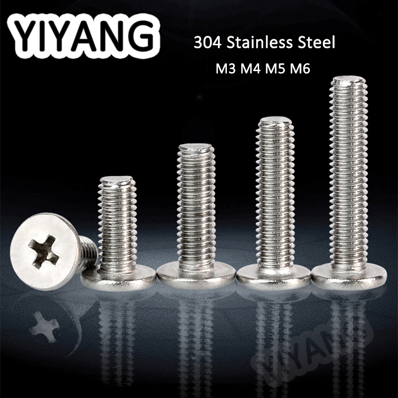 M2 M3 M4 M5 M6 304 Stainless Steel Phillips Cross Round Head Hexagon
