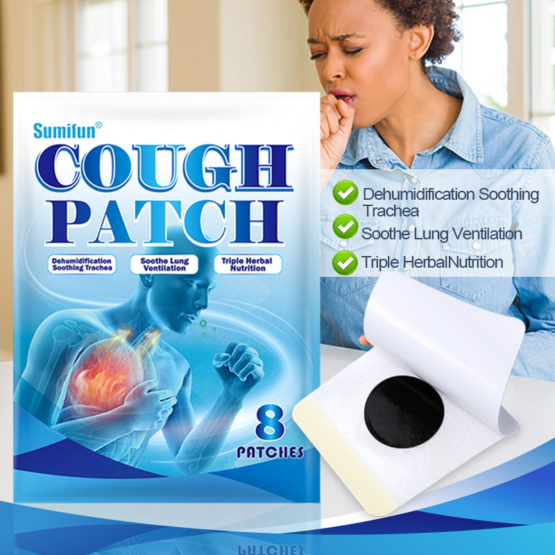16Pcs Cough Relief Patch Herbal Plaster For Relieves Cough Itchy Throat
