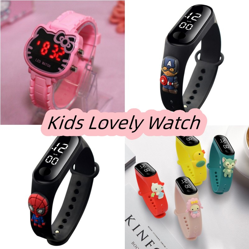 HELLO KITTY Waterproof Children's Electronic Watch Barbie Color ...