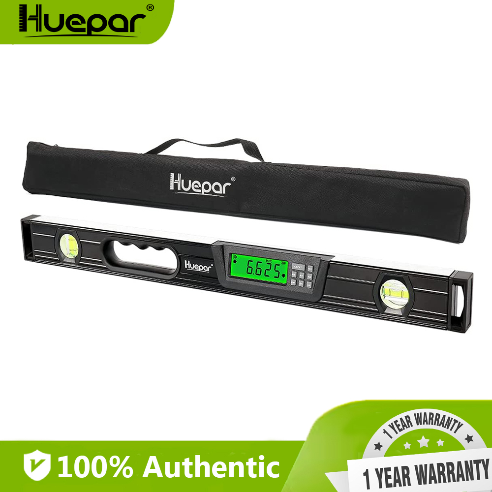Huepar Digital Torpedo Level and Protractor 24 Inch with 2 High ...