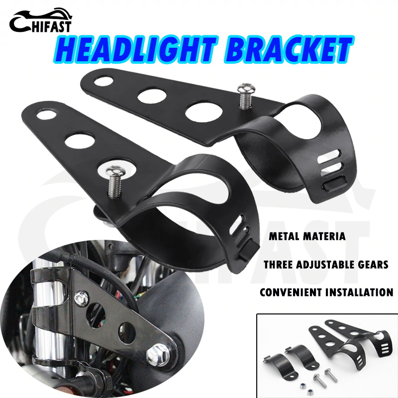 HIFAST Universal Motorcycle Headlight Bracket Headlamp Mounting Bracket