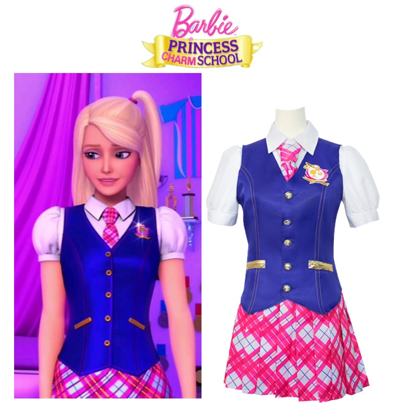 Anime Movie Barbie Princess Charm School Delancey DE Wen Cosplay ...