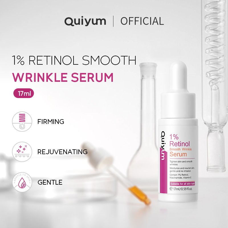 QUIYUM 1% Retinol Smooth Wrinkle Serum Moisturizing Nourishing Tighten ...