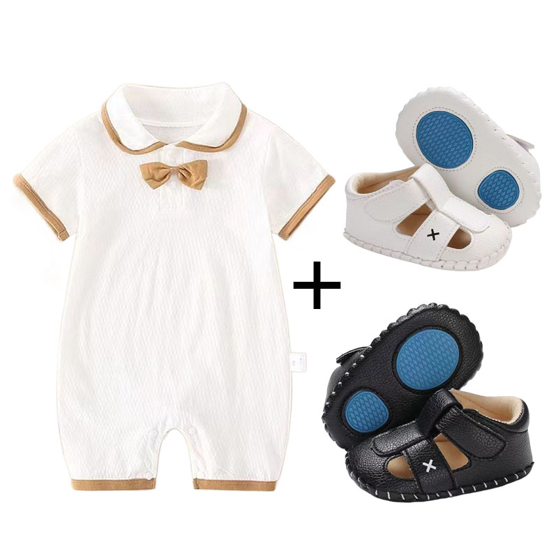 Christening Clothes Baby Boy Polo Romper Shorts Birthday Suit Set Gentleman  Shirt Short Sleeve Suspender Trousers 12 Months Baptismal