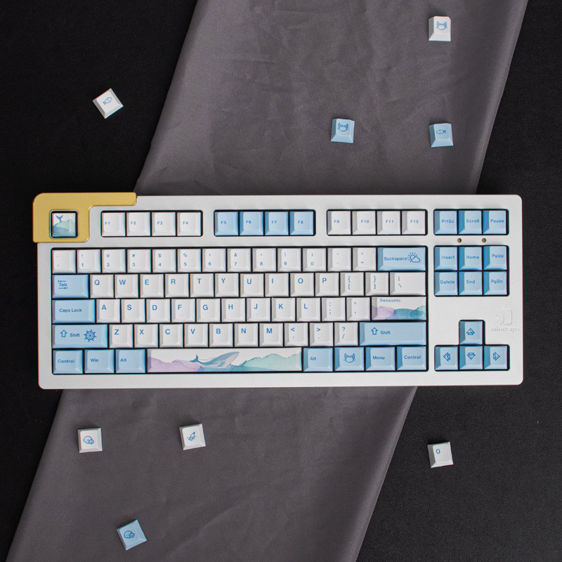 129 Keys Ocean Whale PBT Keycaps DYE-Sublimation Cherry Profile For ...
