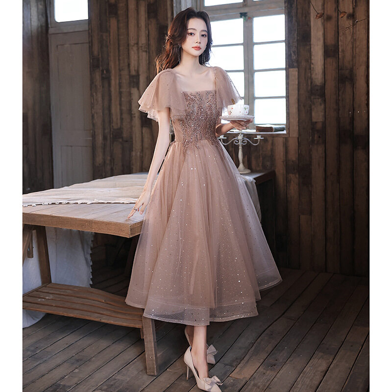 Formal Event Luxury Ninang Dress Wedding 2023 Princess Bridesmaid Glitz