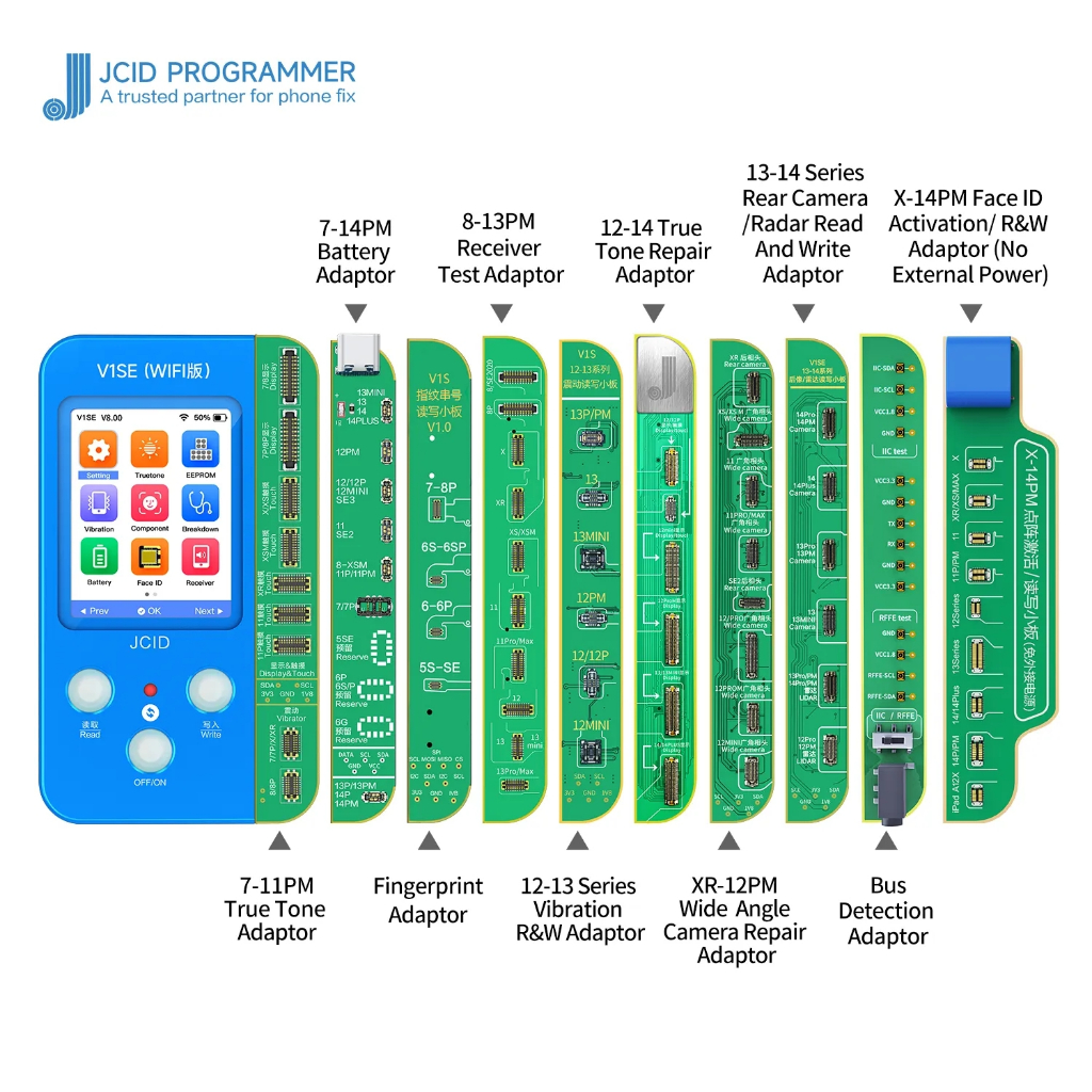JC V1SE Phone Ture Tone Repair Programmer for Phone 7 7P 8 8P X XR XS ...