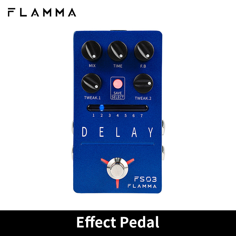 FLAMMA FS03 Guitar Delay Effects Pedal Stereo Delay Pedal 6 Delay