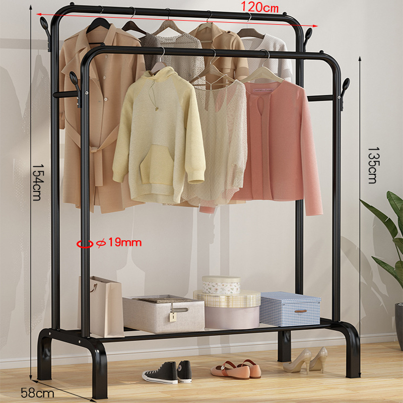 DF Bedroom clothes hanger floor drying rack balcony drying rack single ...