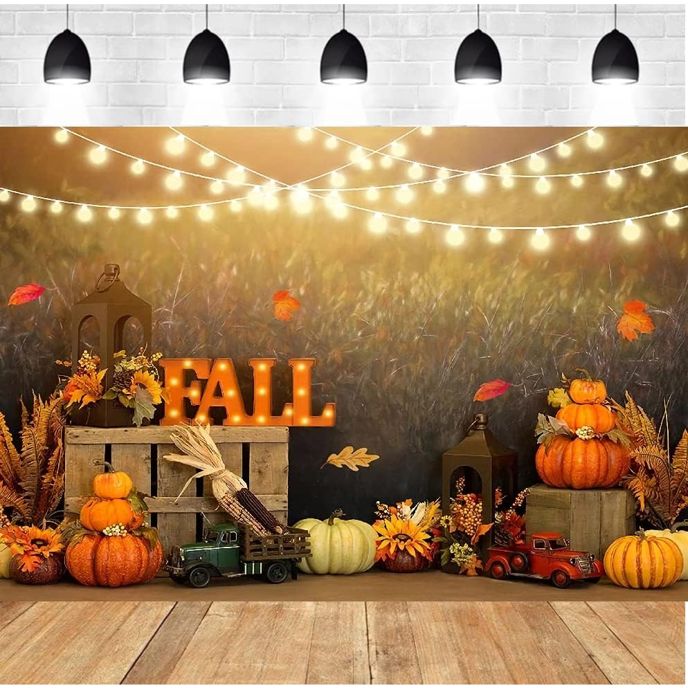 5x3ft Fall Thanksgiving Photography Background Barn Harvest Autumn ...