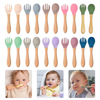 Food Grade Baby First Stage Self Feeding Utensils Toddler Training Soft  Tipped Spoon and Fork Set BPA Free Silicone Baby Spoons - China Baby Spoon  and Silicone Baby Spoons price