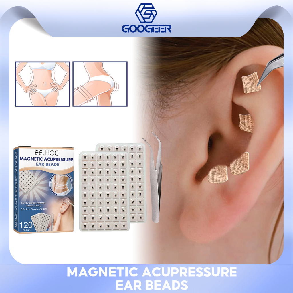 EELHOE Ear Vaccaria Seeds Magnetic Beads Therapys Auricular Ear ...