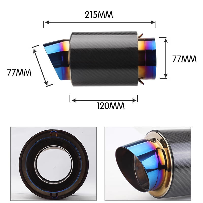 Austinracing 76mm high performance motorcycle exhaust pipe muffler ...