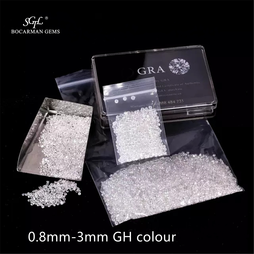 Small gems GH colour GRA 0.8mm-3.5mm Moissanite small size stone loose ...