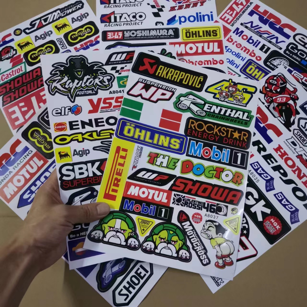 Vinyl waterproof sticker for motorcycle decals motor bike Racing ...