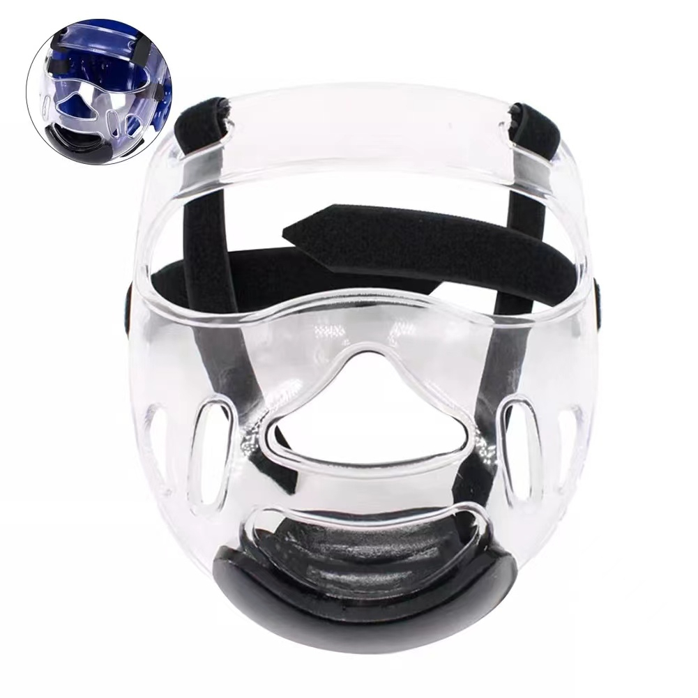 Taekwondo karate Clear Face Shield Head Shield Removable Taekwondo