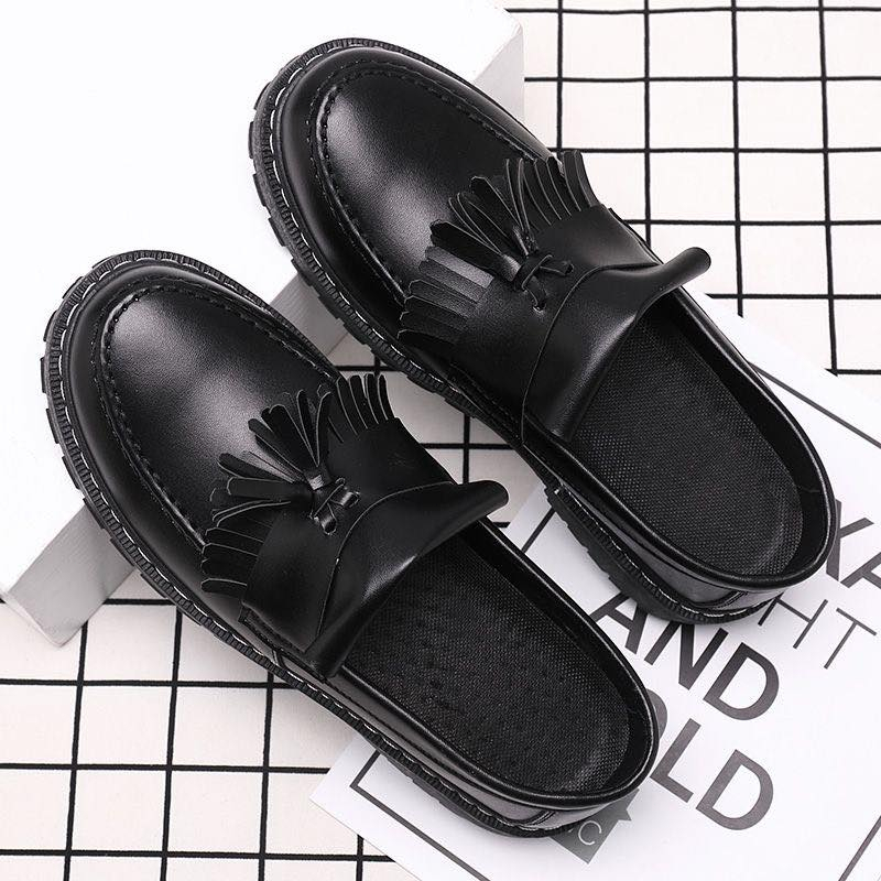 【HIGHQUALIITY】Korean Fashion Loafer For Men Black Formal Work Shoes