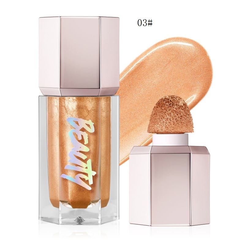 3 Colors 3D Liquid Highlighter Waterproof Long Lasting Shimmer Face ...