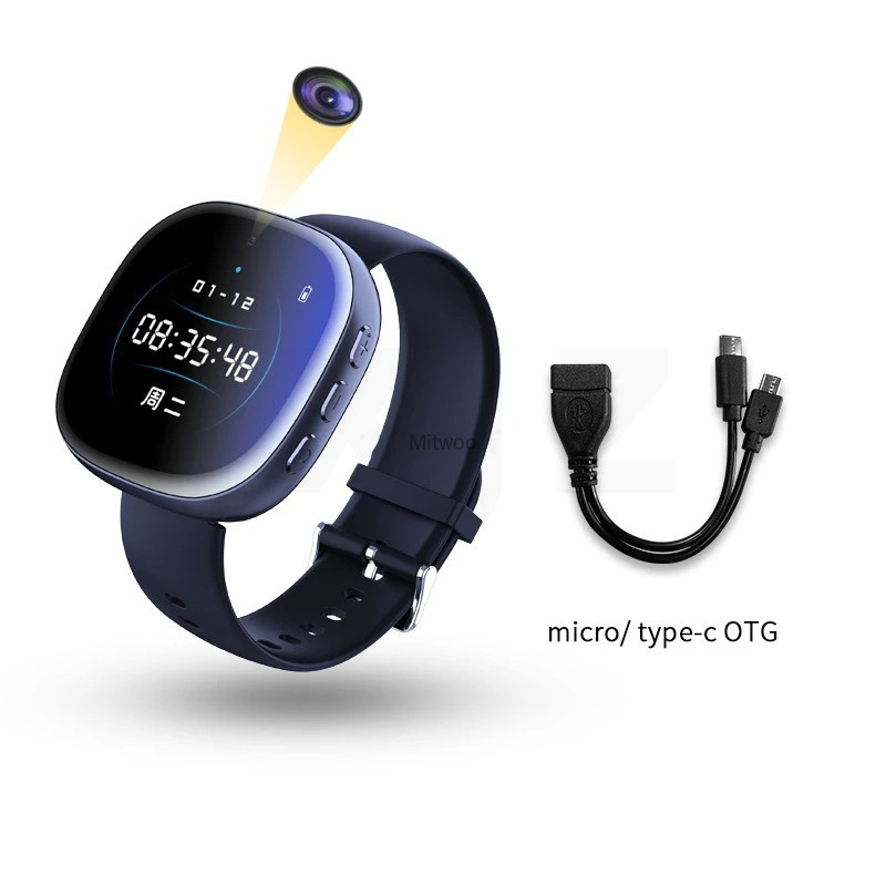 Smart Watch Bluetooth Connection 1080P Mini Camera Audio Video Recorder ...