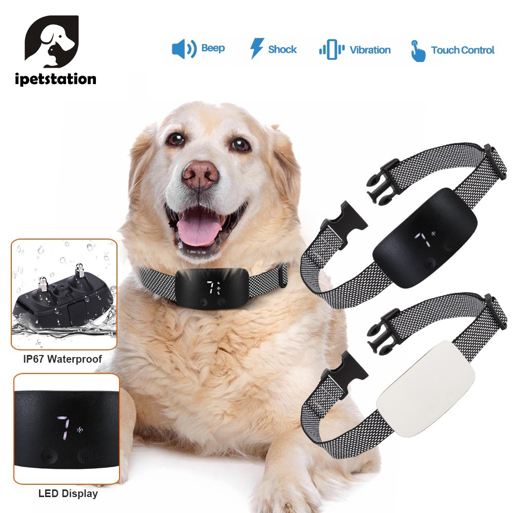 Anti Bark E Collar For Dog Smart Shock Collar Rechargeable Waterproof Anti Bark Dog Device