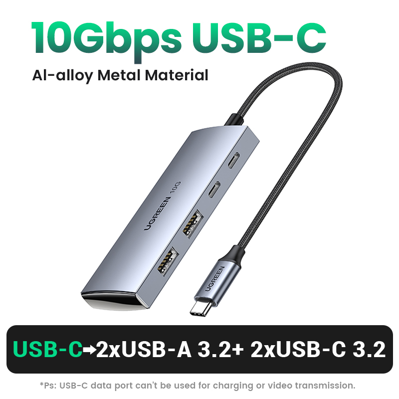 UGREEN USB C Hub 10Gbps USB C Dongle Adapter with 2 USB 3.2-A Ports 2 ...