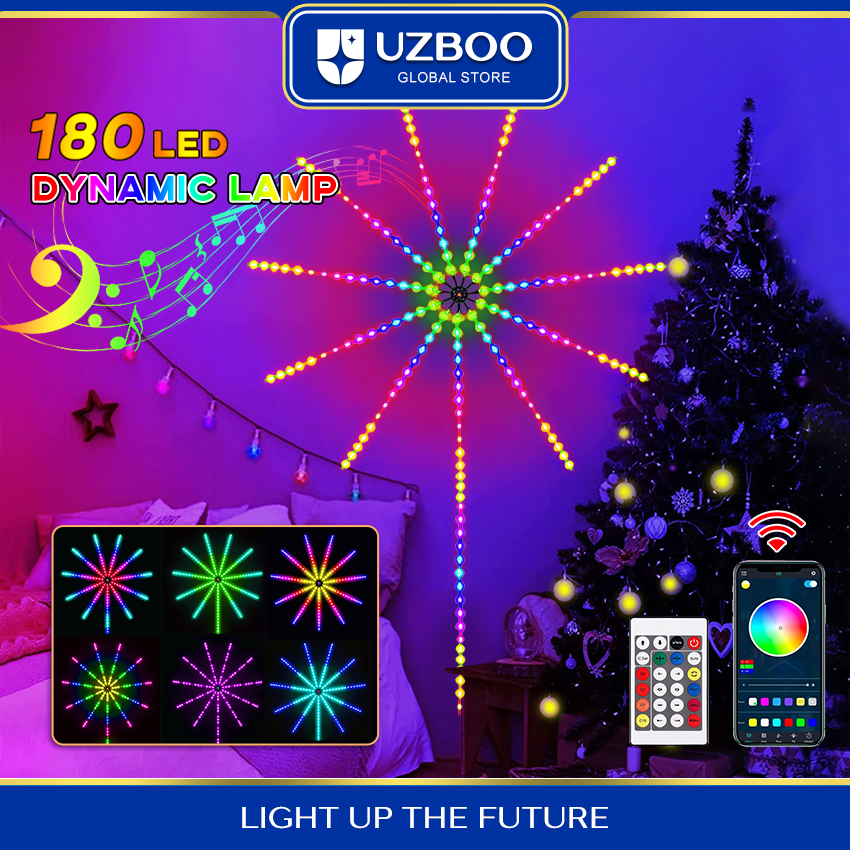 UZBOO Smart LED Firework Lights Music Sound Sync Lights with APP Remote
