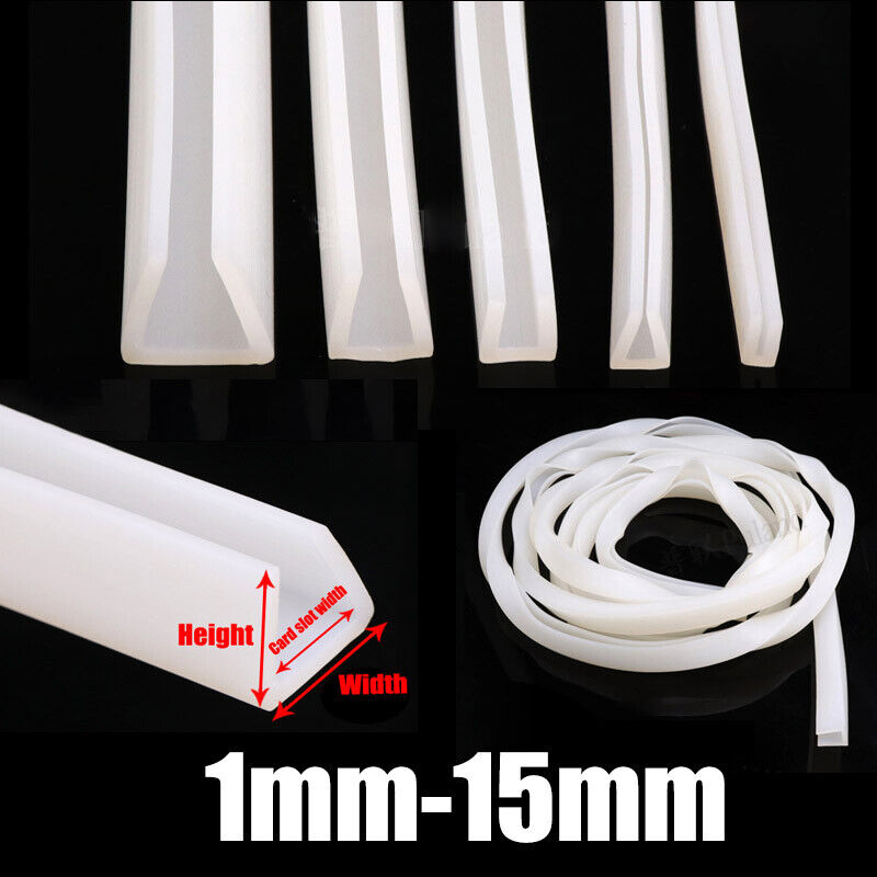 Silicone Rubber U Channel Edging Trim Seal White Square UShaped Bumper