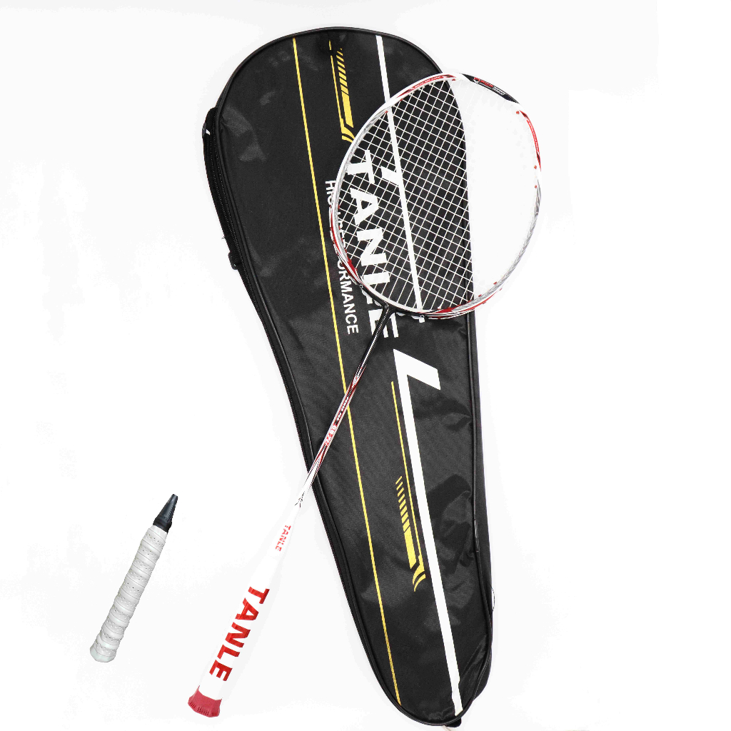TANLE 52g Ultra Light 10U Max 30lbs Black Badminton Racket 100 Full