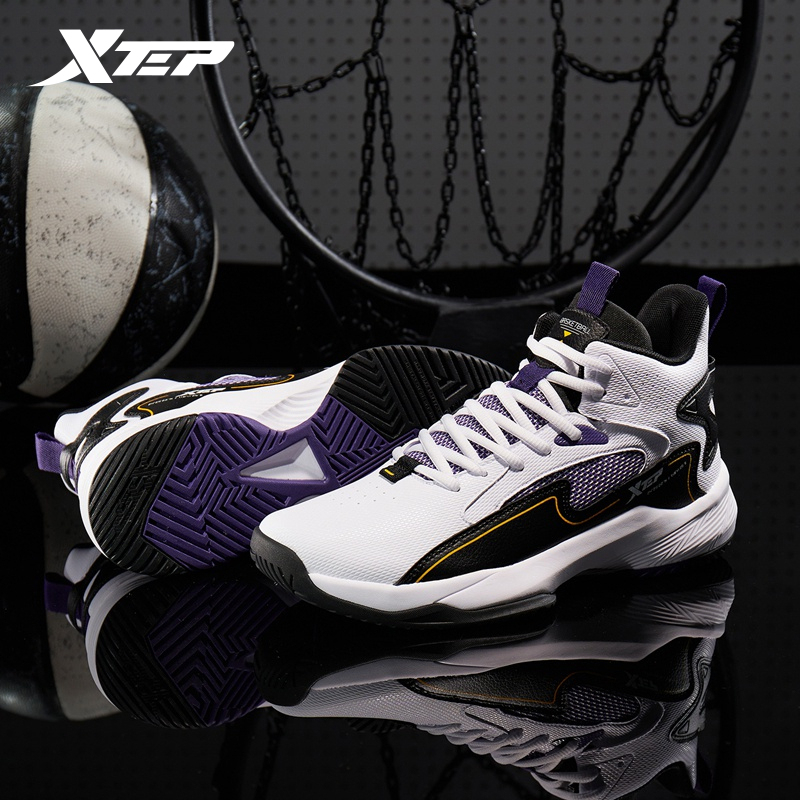 Xtep Basketball Shoes Men Low-Cut Wear-Resistant Rebound Men's Sports Shoes  Cushioning Comfortable Male Sneakers 877219120011