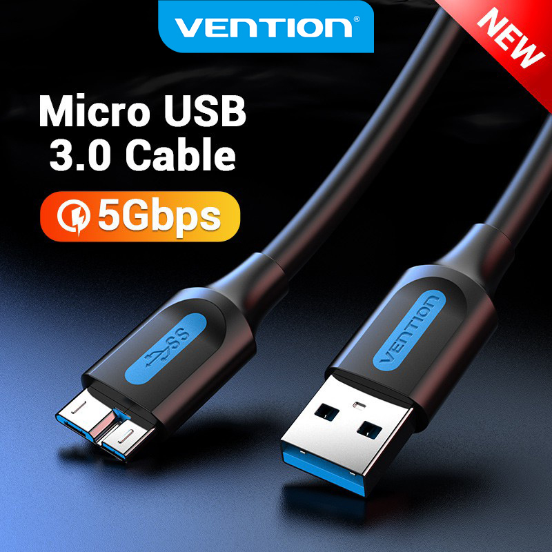 Vention Micro B To USB 5Gbps Fast Charging 3A Cable for External Hard  Drive Disk