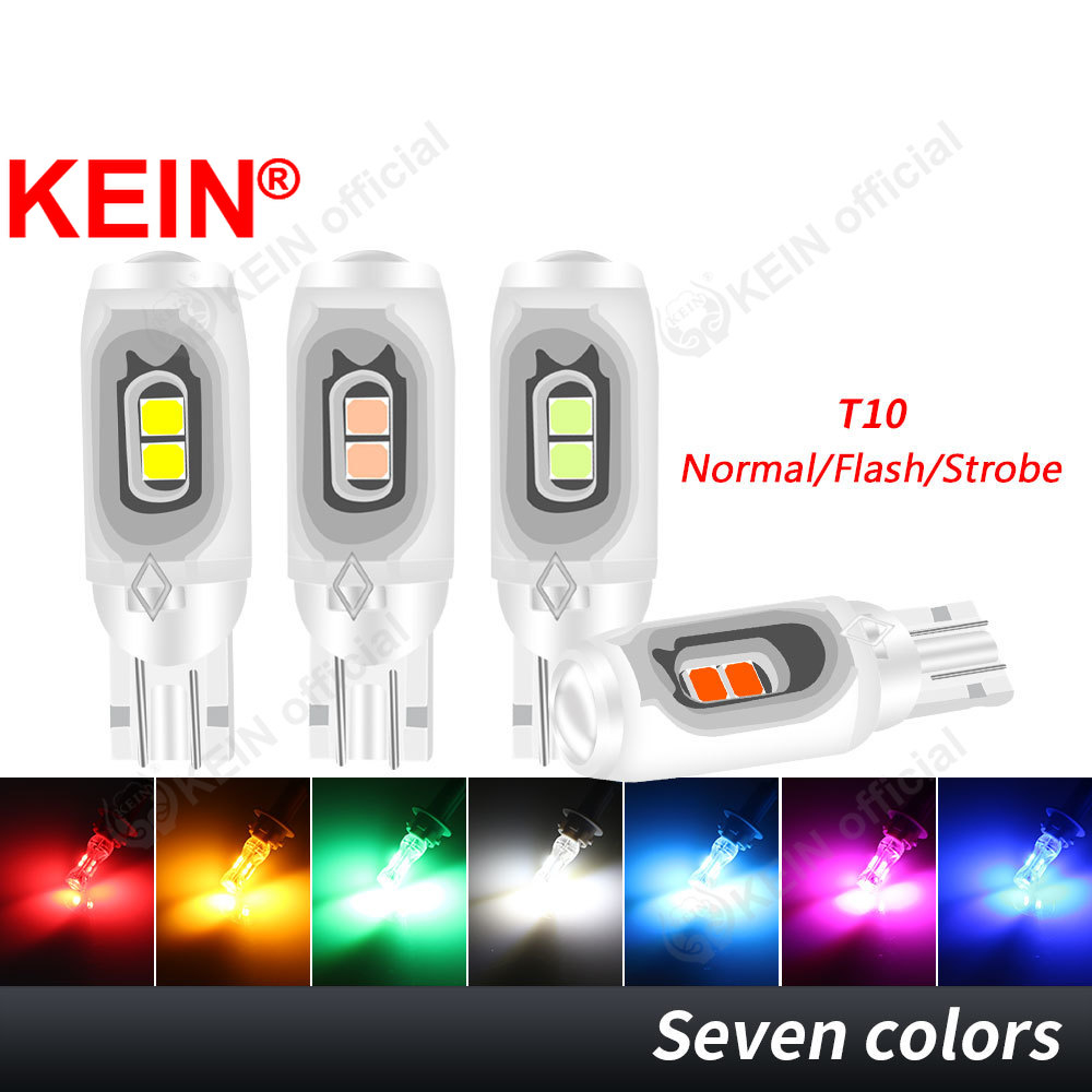 KEIN 2PCS Normal Flash T10 Led Bulb Turn Signal Light W5W 194 Width ...