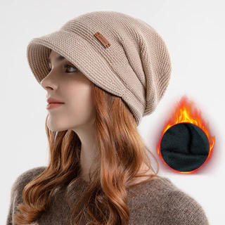 Autumn Winter Women Bucket Hat Faux Cashmere Dome Ear Protector Cap Short  Brim Cover Face Fisherman Hat For Outdoor