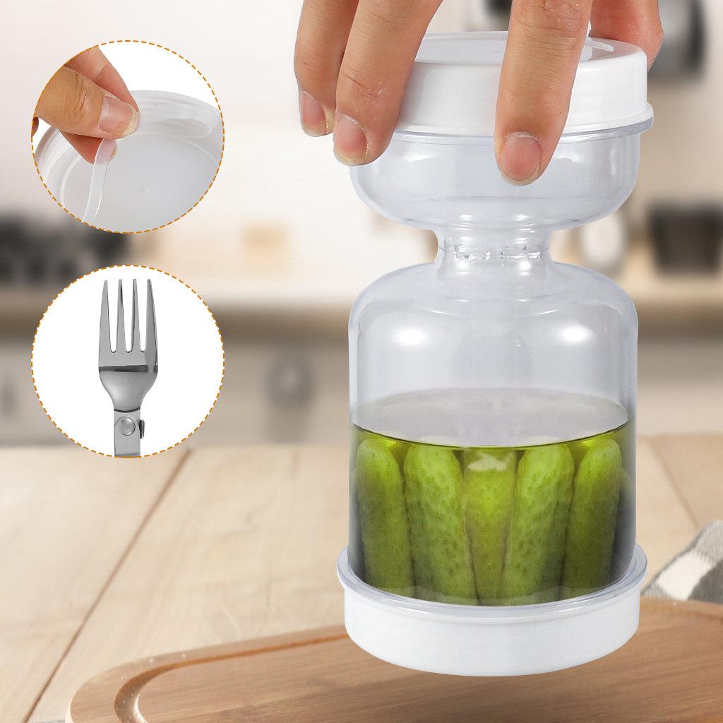 Pickle Container with Strainer Wet And Dry Separation Pickle and Olive ...