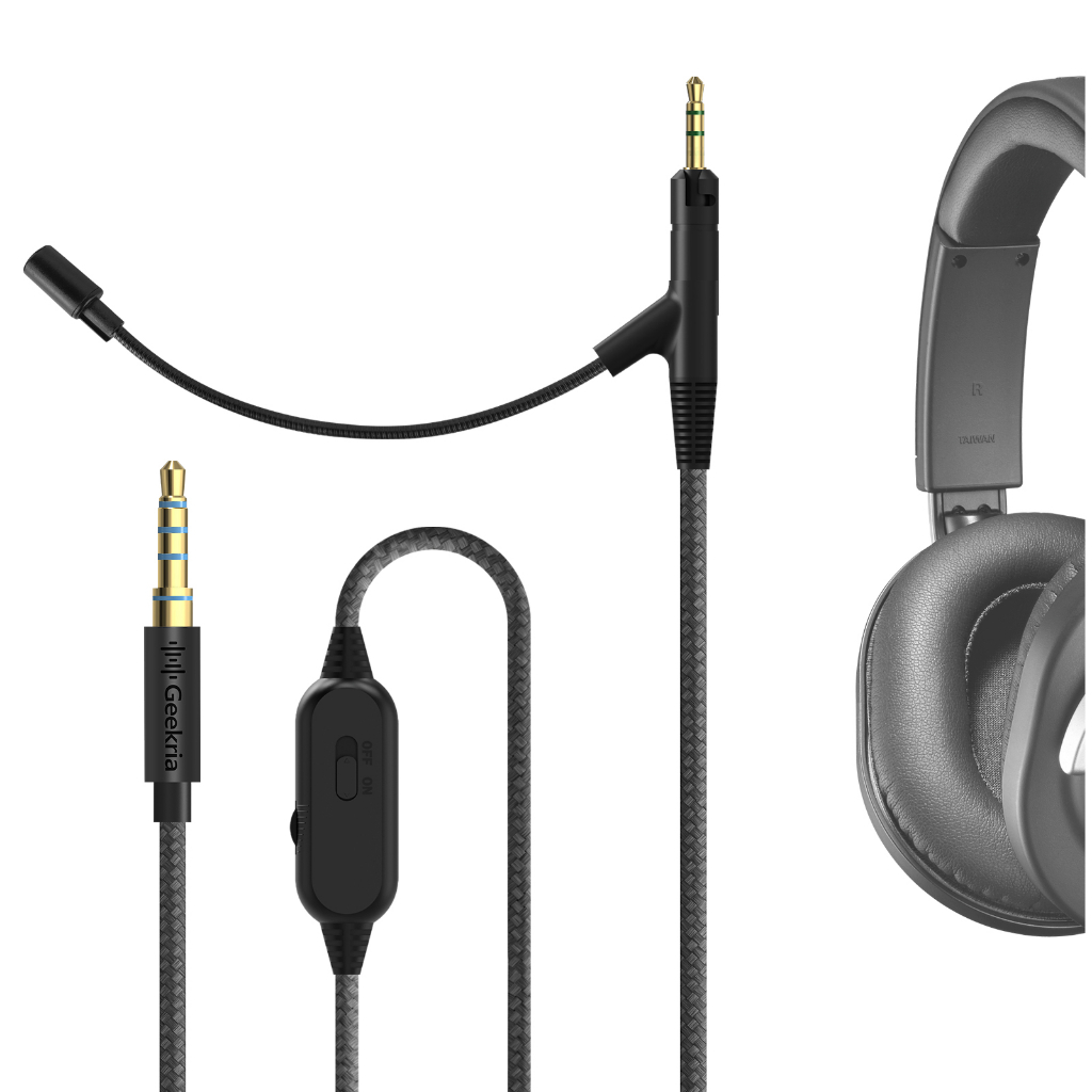Cavo Audio Ricambio Per Cuffie ATH-M50x M40x M70x | GEEKRIA Jack 2.5mm A 3.5mm | 1.7m Nero