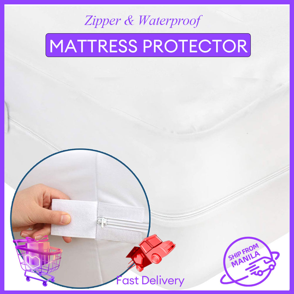 Bed Cover with Zipper Fully Encased Liquid Proof Mattress Cover Urine Pee Protection Waterproof