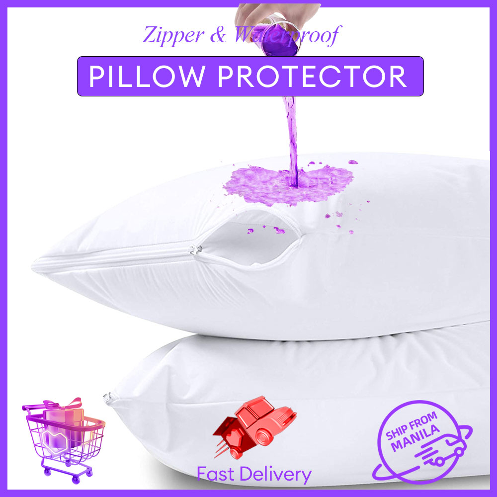 Waterproof Pillow Protector Bedbug Proof Zipper Pillow Cases Hotel Bed