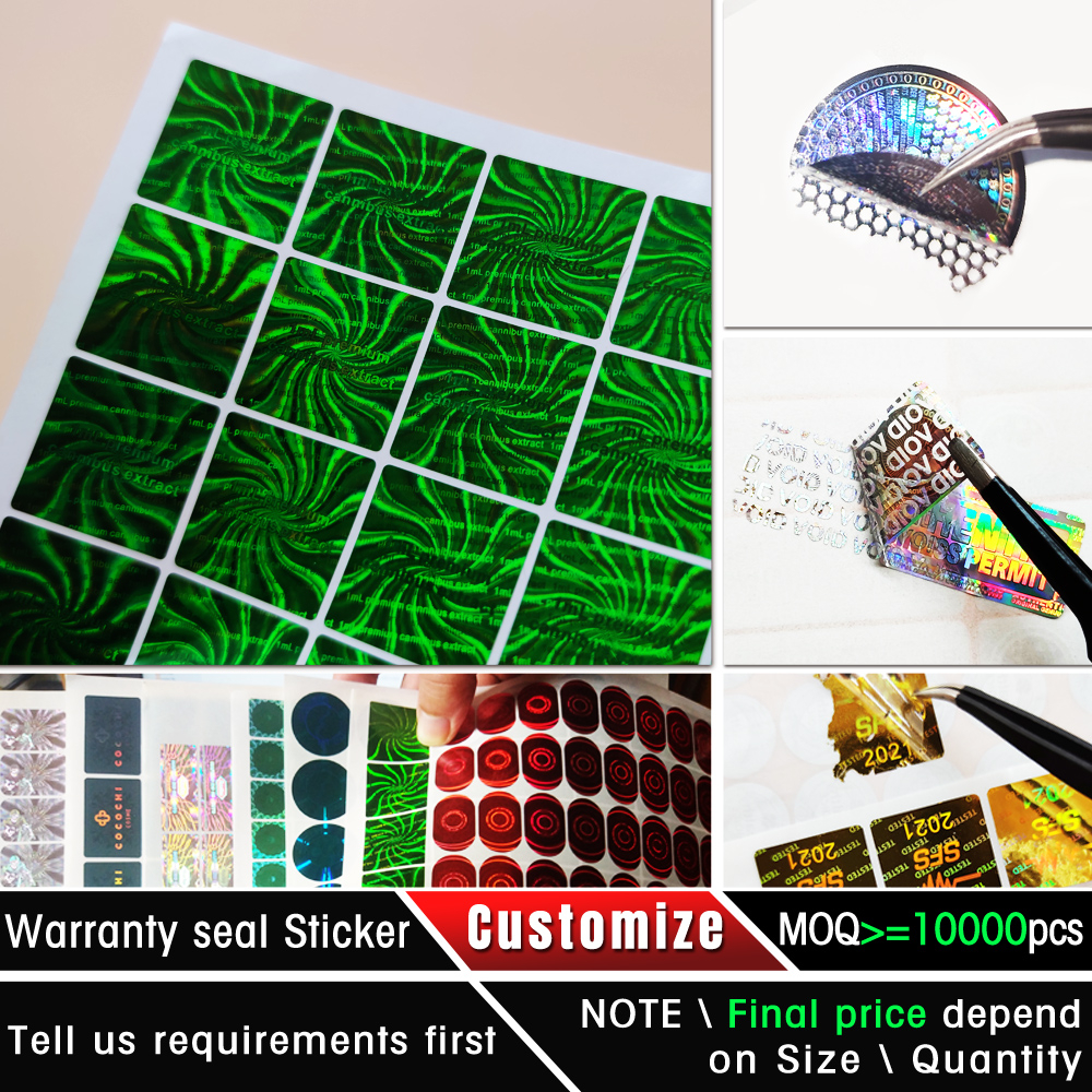 personalized genuine warranty sticker hologram void sticker authentic ...