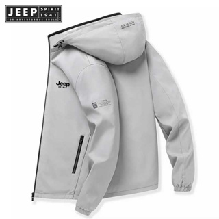 JEEP SPIRIT 1941 ESTD Autumn New Hooded Jacket Men's Casual Breathable ...