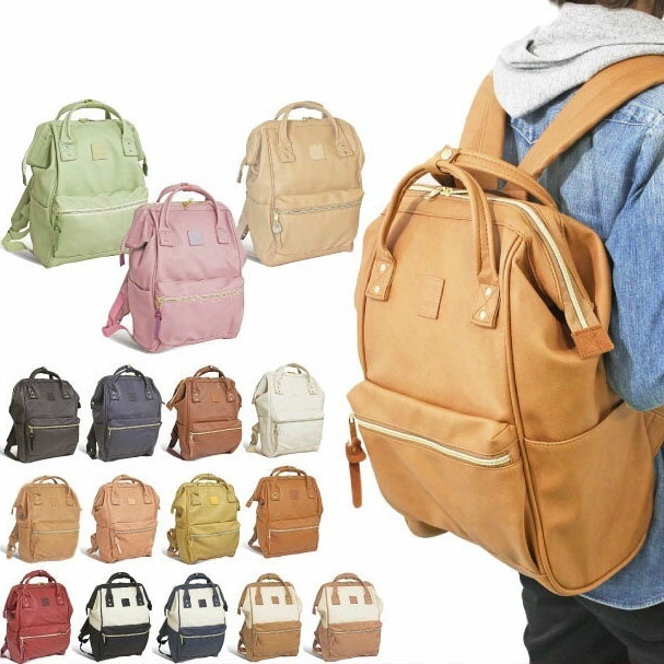 COD 100 Original Anello bag PU leather backpack waterproof