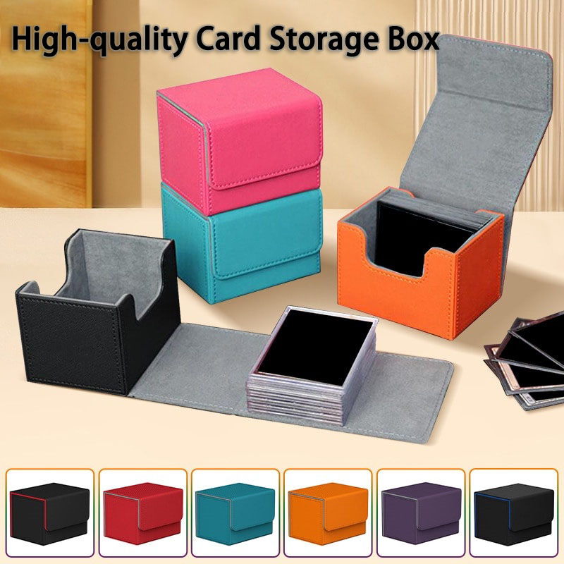 100+ Leather Storage Deck Box Yugioh PTCG Collection Container Portable