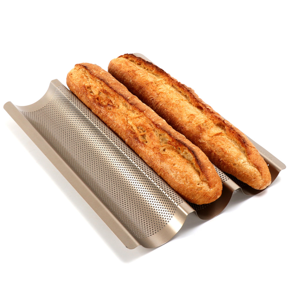 Perforated Baguette Pan French Bread Tray Wave Loaf Mold French Bread