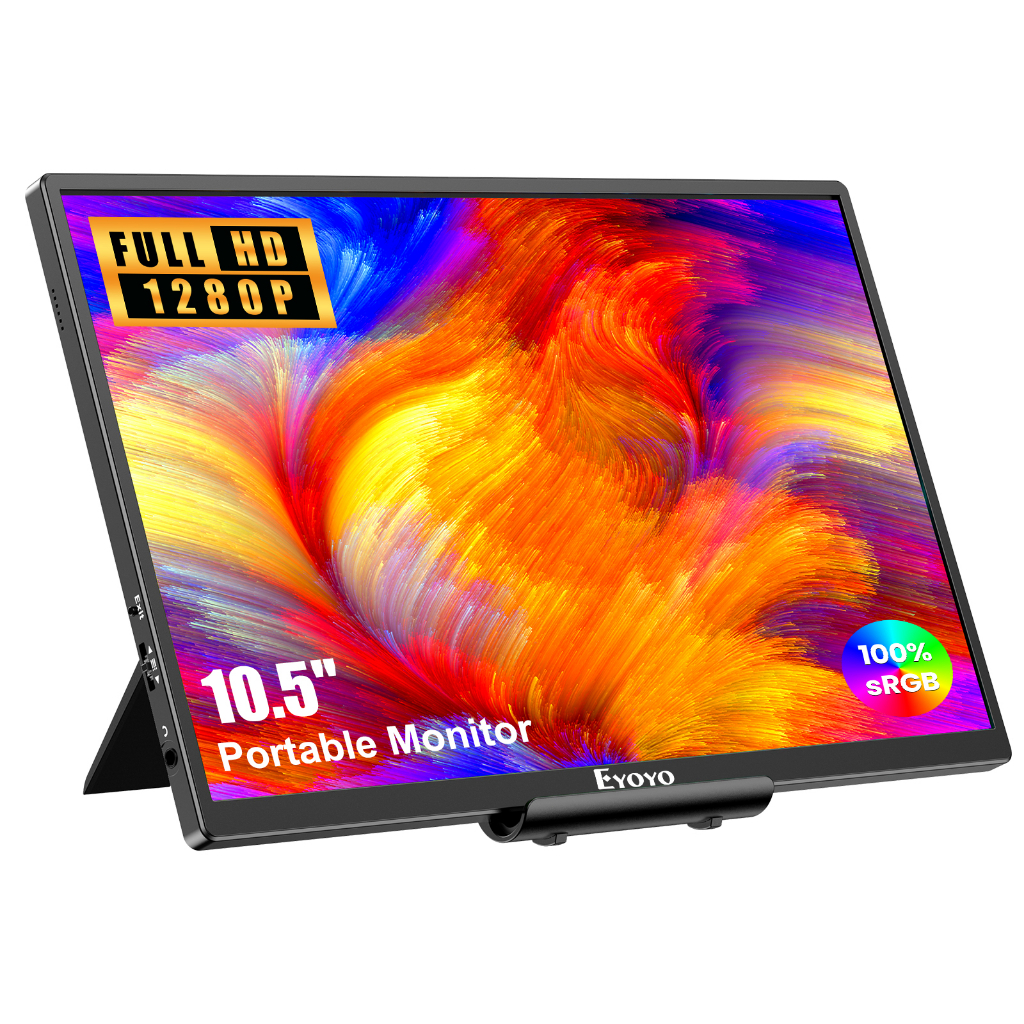 Eyoyo 10.5 inch Small Monitor 1280P, USB-C Portable Laptop Monitor with ...