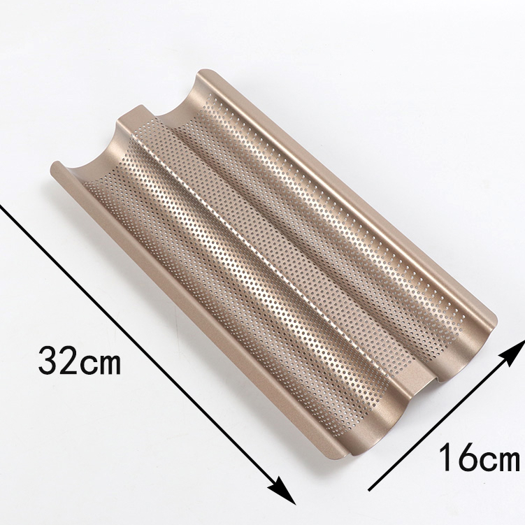 Perforated Baguette Pan French Bread Tray Wave Loaf Mold French Bread Baking Mold Bread Wave