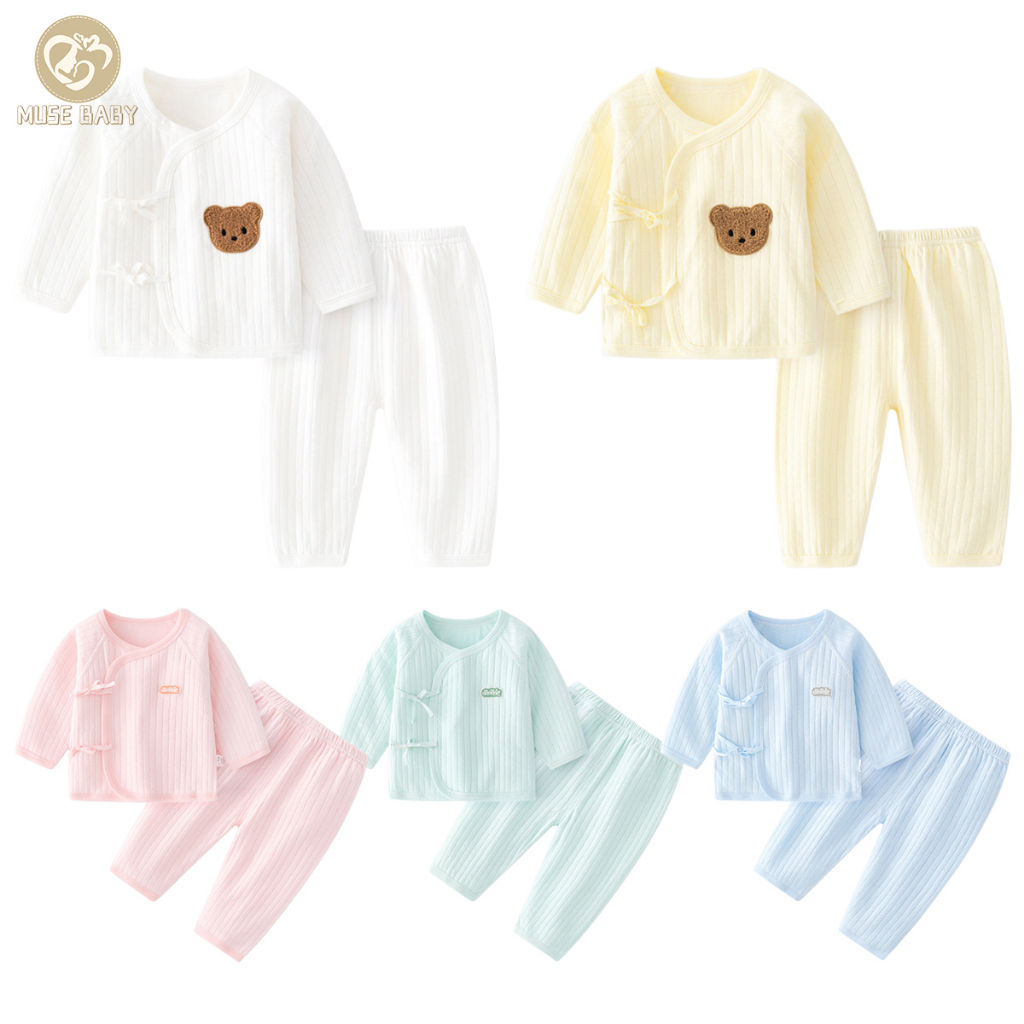 Newborn Baby Clothes Set Infant Soft Cotton Tops & Pants Jammies