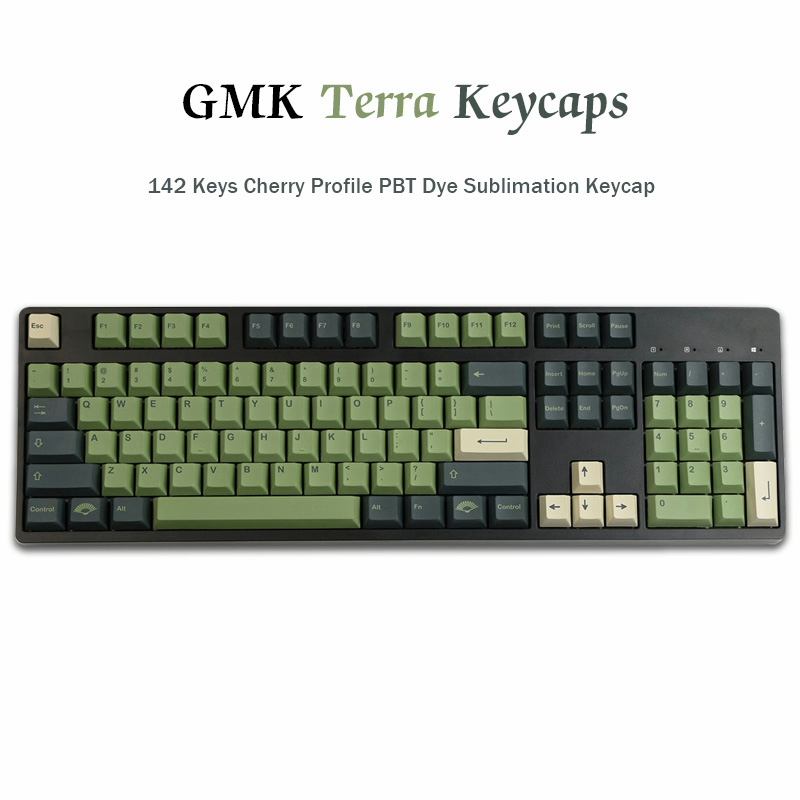 142 Keys GMK Terra Keycaps Cherry profile PBT 5-side Dye Sublimation ...