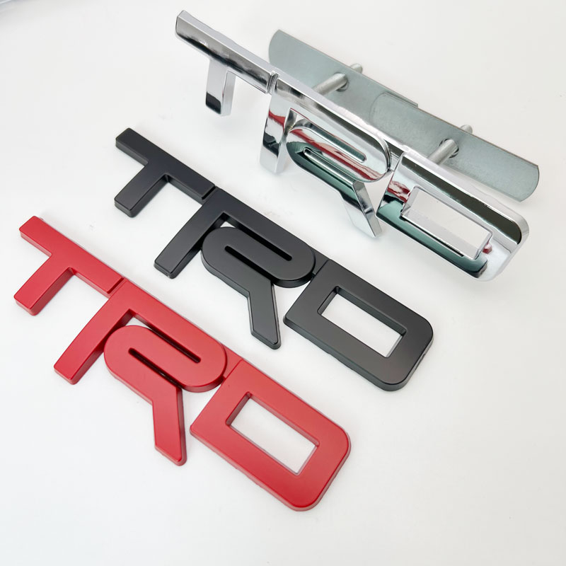 3D Metal TRD logo Car Front Grill Badge Rear Trunk Emblem Sticker For
