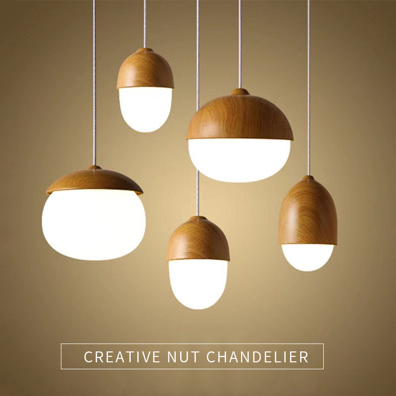 Nordic Creative Nut Pendant Light Modern Led Simple Hanging Lights ...