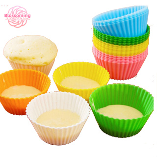 6pcs) 7cm 9cm Small Big Size Silicone Muffin Cups Cake Molds